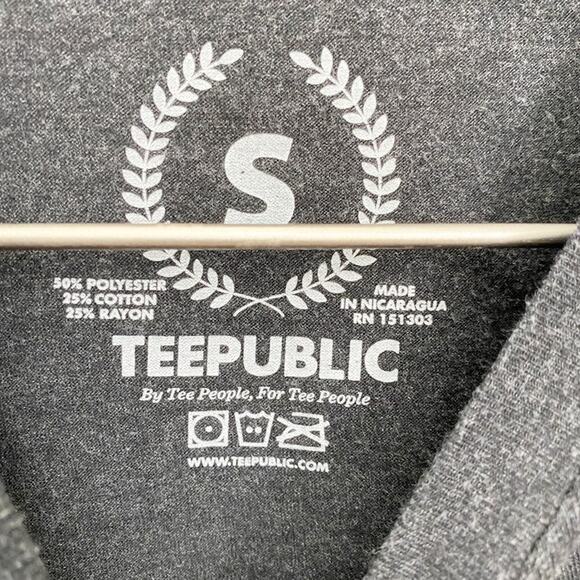 TEE PUBLIC Dabbing Skeleton Basketball Shirt Sz S - Picture 2 of 3